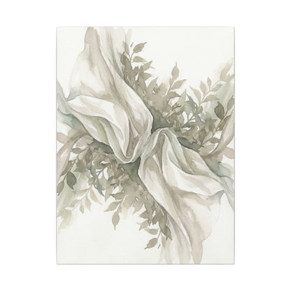 Summer Silk Drape Watercolor Canvas Art | Cozy Decor