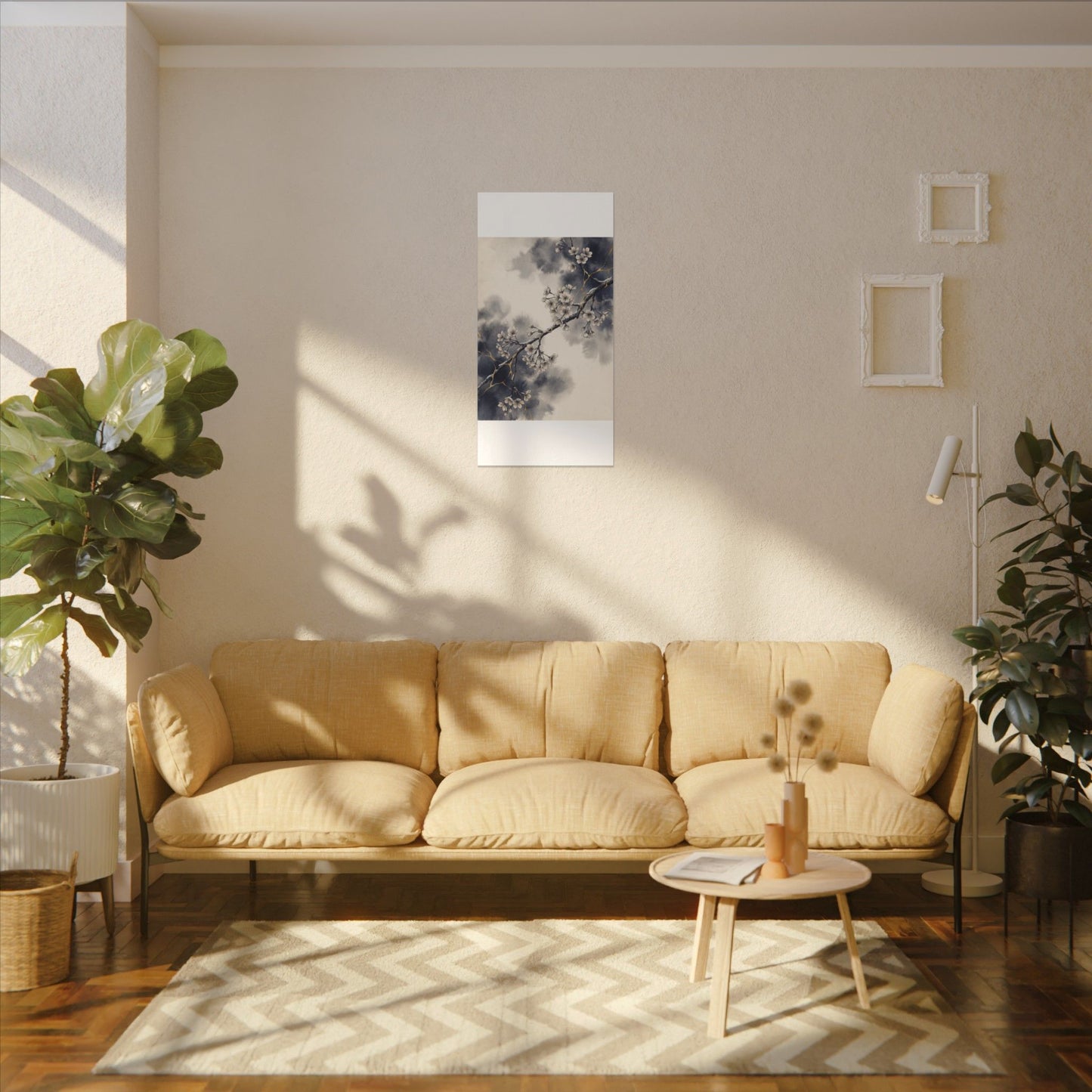 Ma Cherry Blossom Canvas Art - Kintsugi Gold Vein