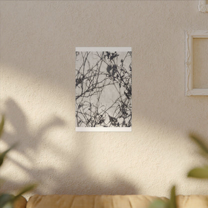 Winter Shadow Play Japanese Pattern Canvas Art | Elegant Decor