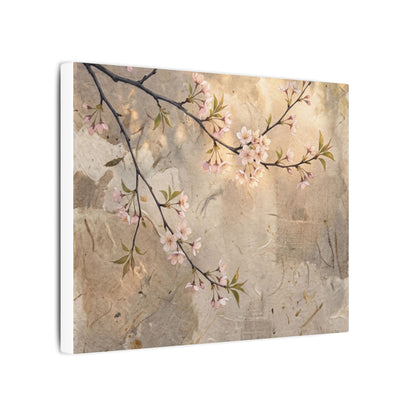 Summer Cherry Blossom Texture Canvas Art | Neutral Decor