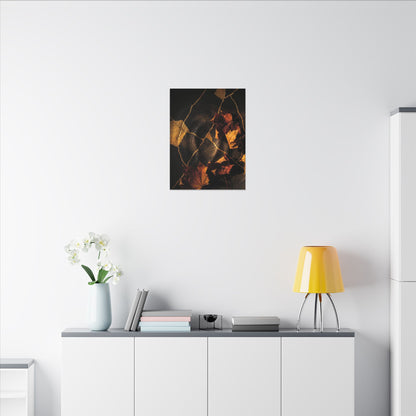 Resilient Shadow Play Canvas Art - Crackle Gold Kintsugi