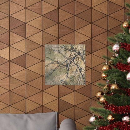 Shadow Play Winter Wall Art Print | Japandi Earthy Design