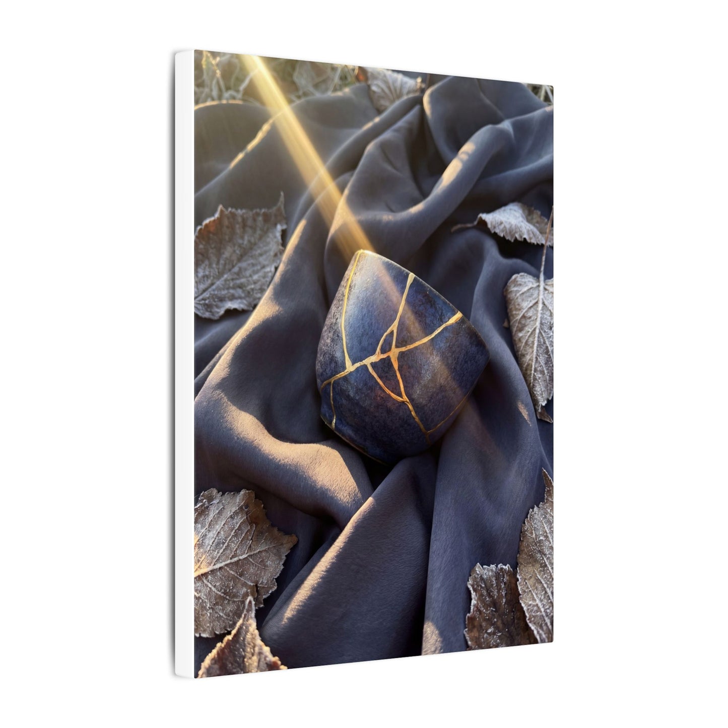 Winter Silk Drape Gold Repair Canvas Art | Artful Decor Art Print