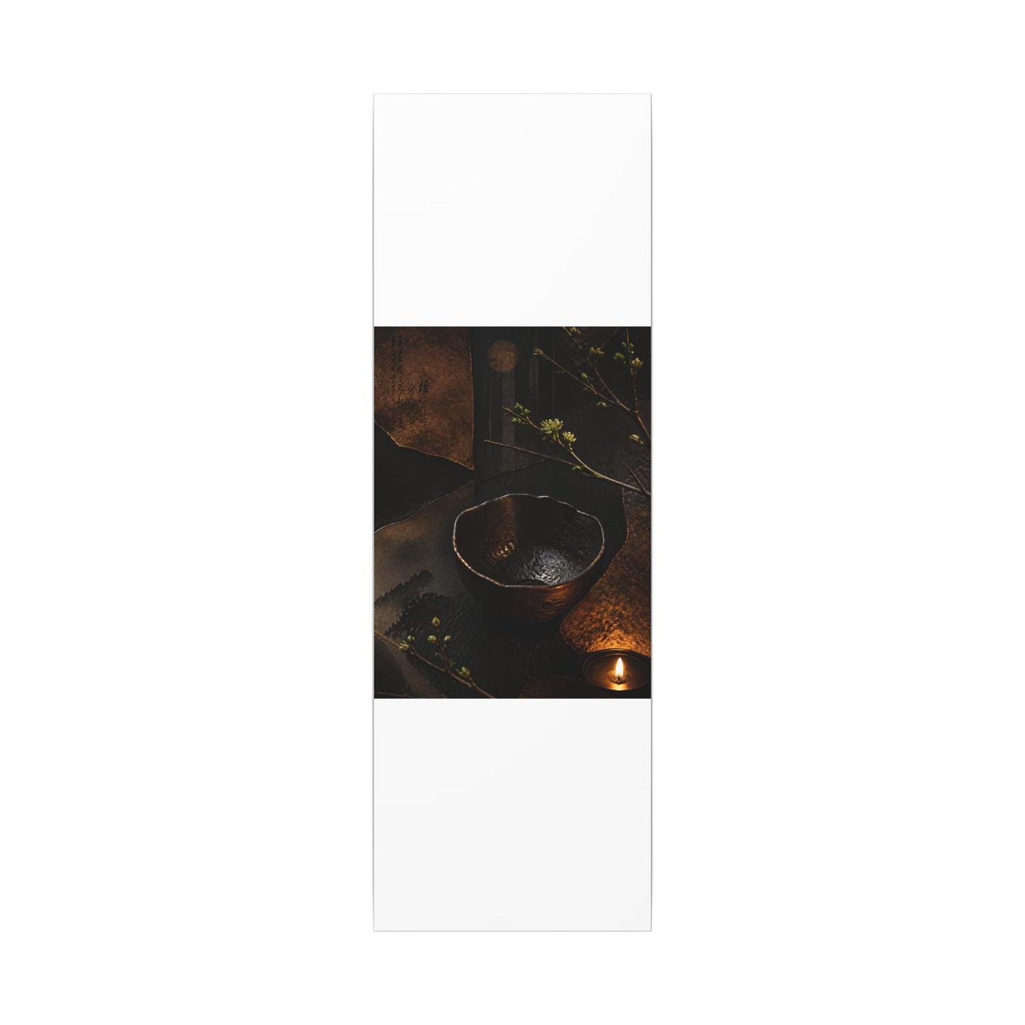 Atmospheric Ceramic Bowl Canvas Art - Shadow Zen Dark Japandi