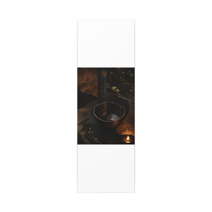 Atmospheric Ceramic Bowl Canvas Art - Shadow Zen Dark Japandi
