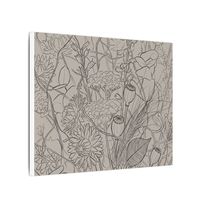 Summer Dried Flowers Minimal Line Canvas Art | Elegant Decor