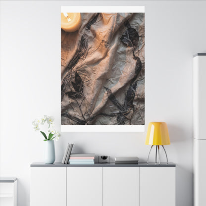Candlelight Silk Drape Canvas Art - Japandi Mono No Aware