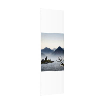 Mountain Mist Karesansui Canvas Art | Contemplative Zen Art