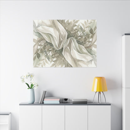 Summer Silk Drape Watercolor Canvas Art | Cozy Decor