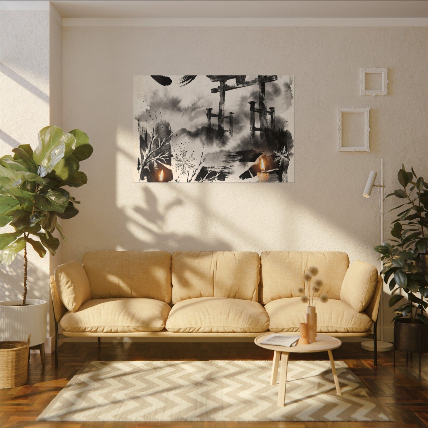 Candlelight Torii Gate Canvas Art - Zen Datsuzoku