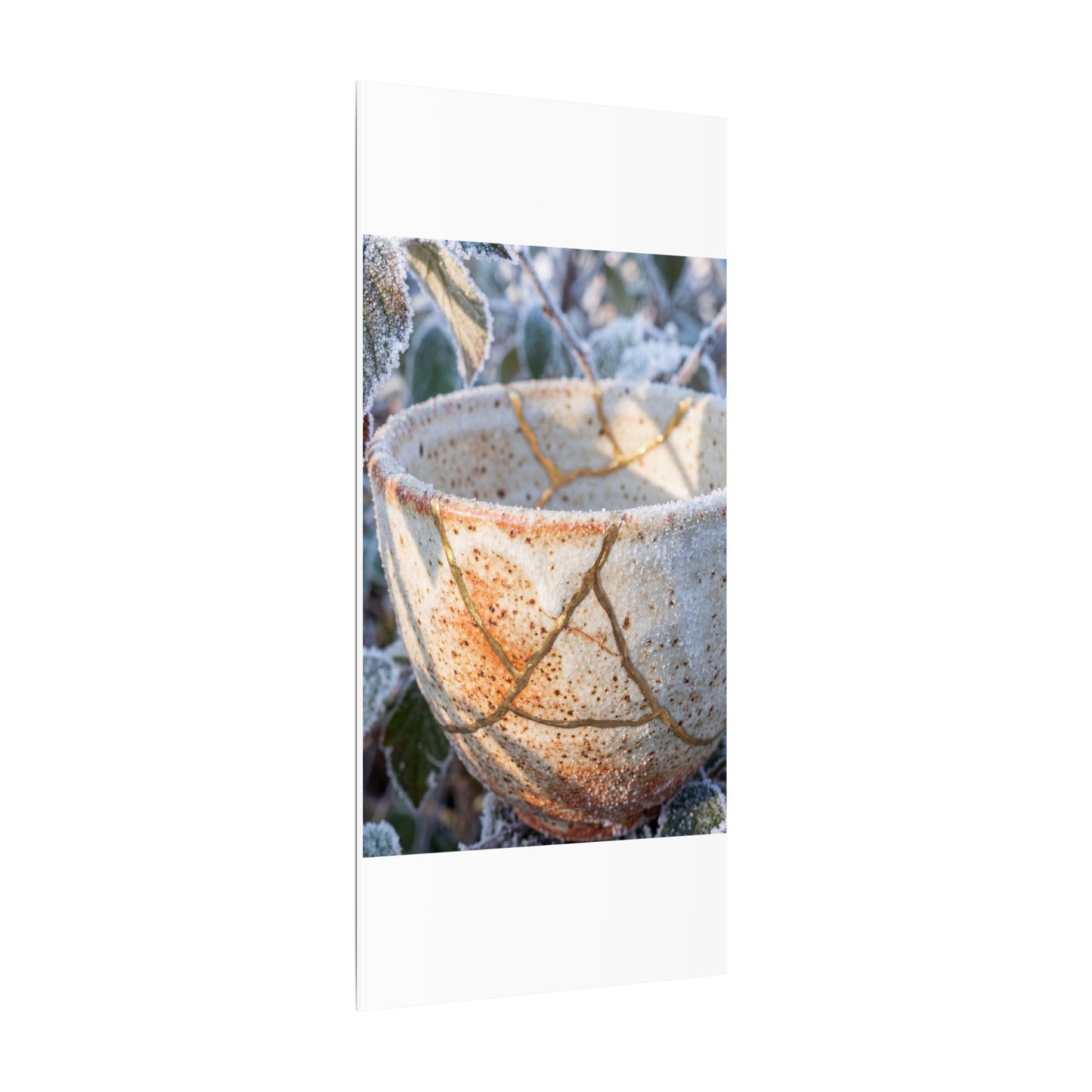 Resilient Ceramic Bowl Canvas Art - Gold Vein Kintsugi