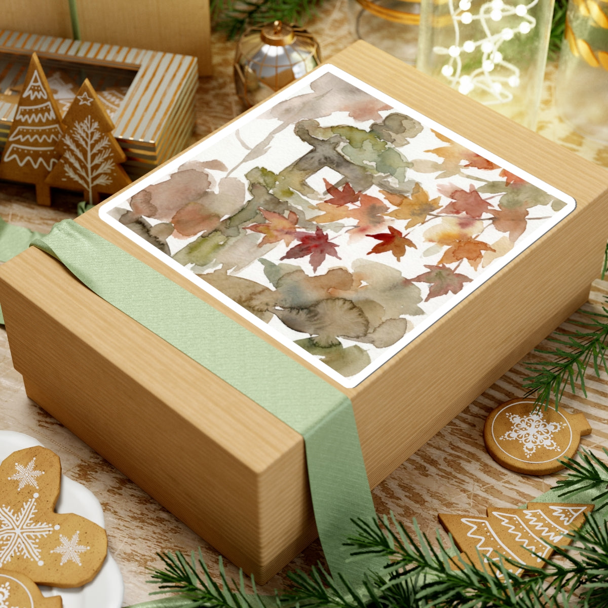 Stone Lantern Sticker | Autumn Japandi Watercolor Art Art Print