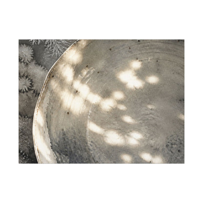 Ceramic Bowl Watercolor Canvas Art | Warm Japandi Art