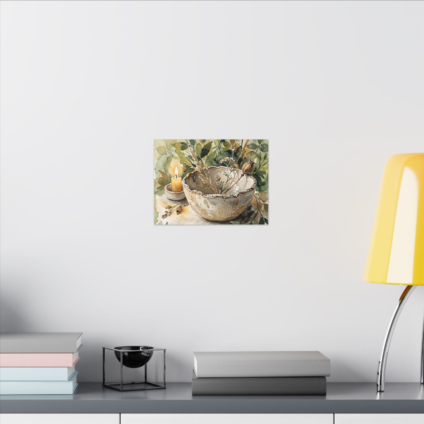 Ceramic Bowl Summer Canvas Art | Japandi Elegant Design