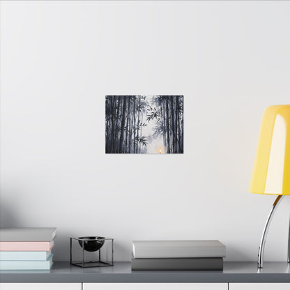 Tranquil Bamboo Grove Canvas Art - Sumi E Zen