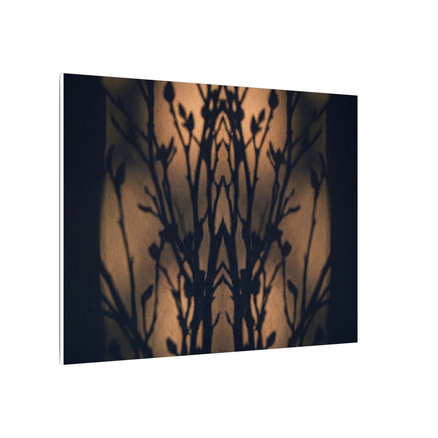 Dark Japandi Shadow Play in Golden Hour | Shadow Zen Canvas Art