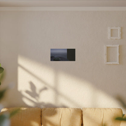 Ma Rock Garden Canvas Art - Dark Japandi Moody Minimal