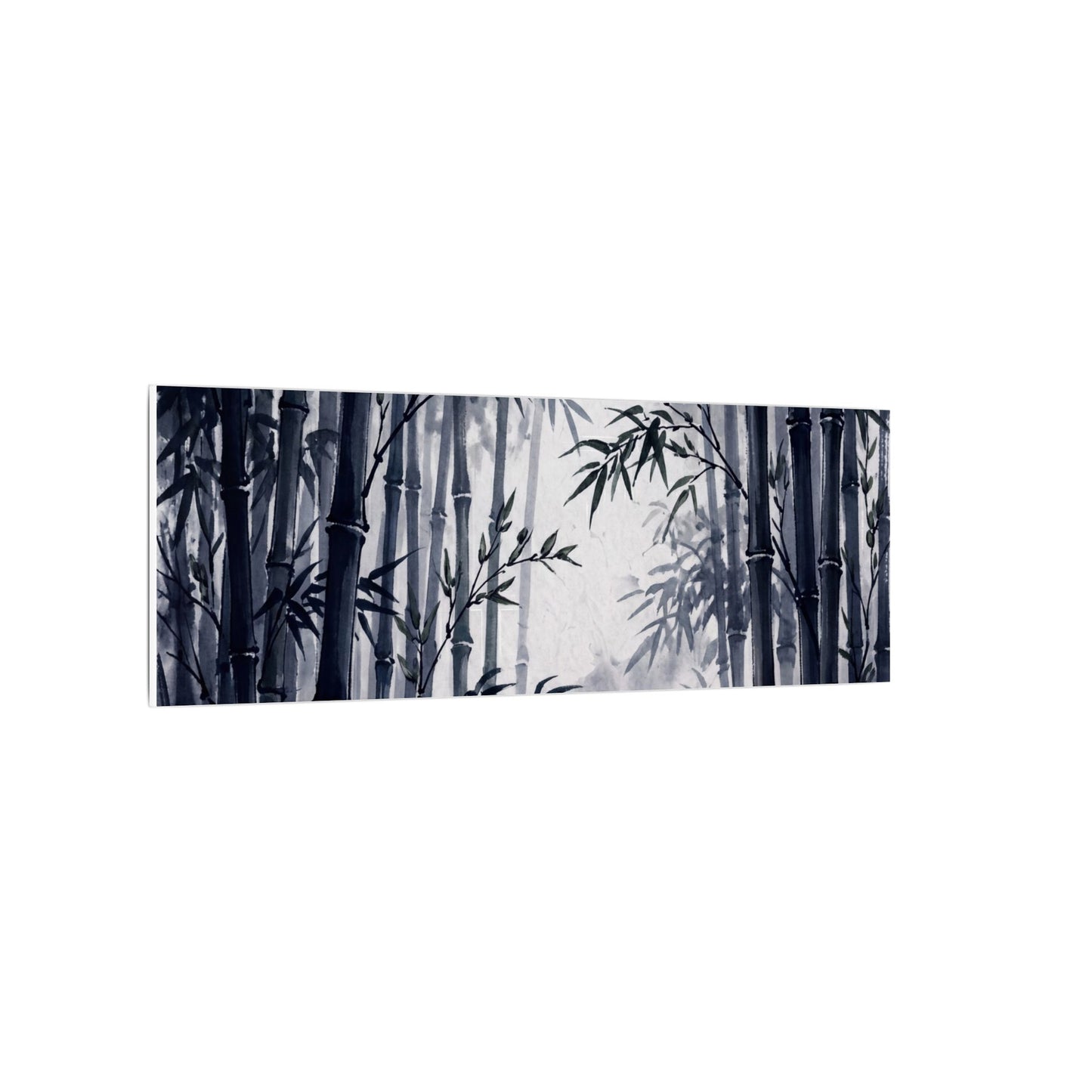 Tranquil Bamboo Grove Canvas Art - Sumi E Zen