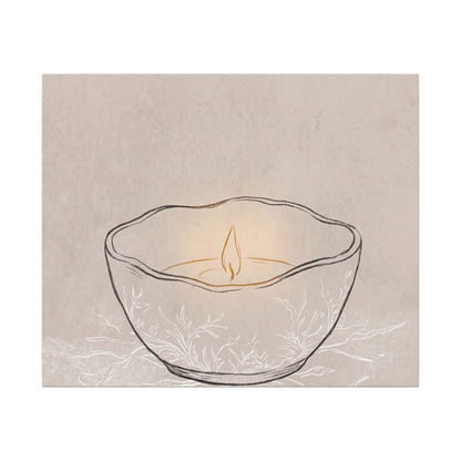 Ceramic Bowl Minimal Line Canvas Art | Neutral Japandi Art