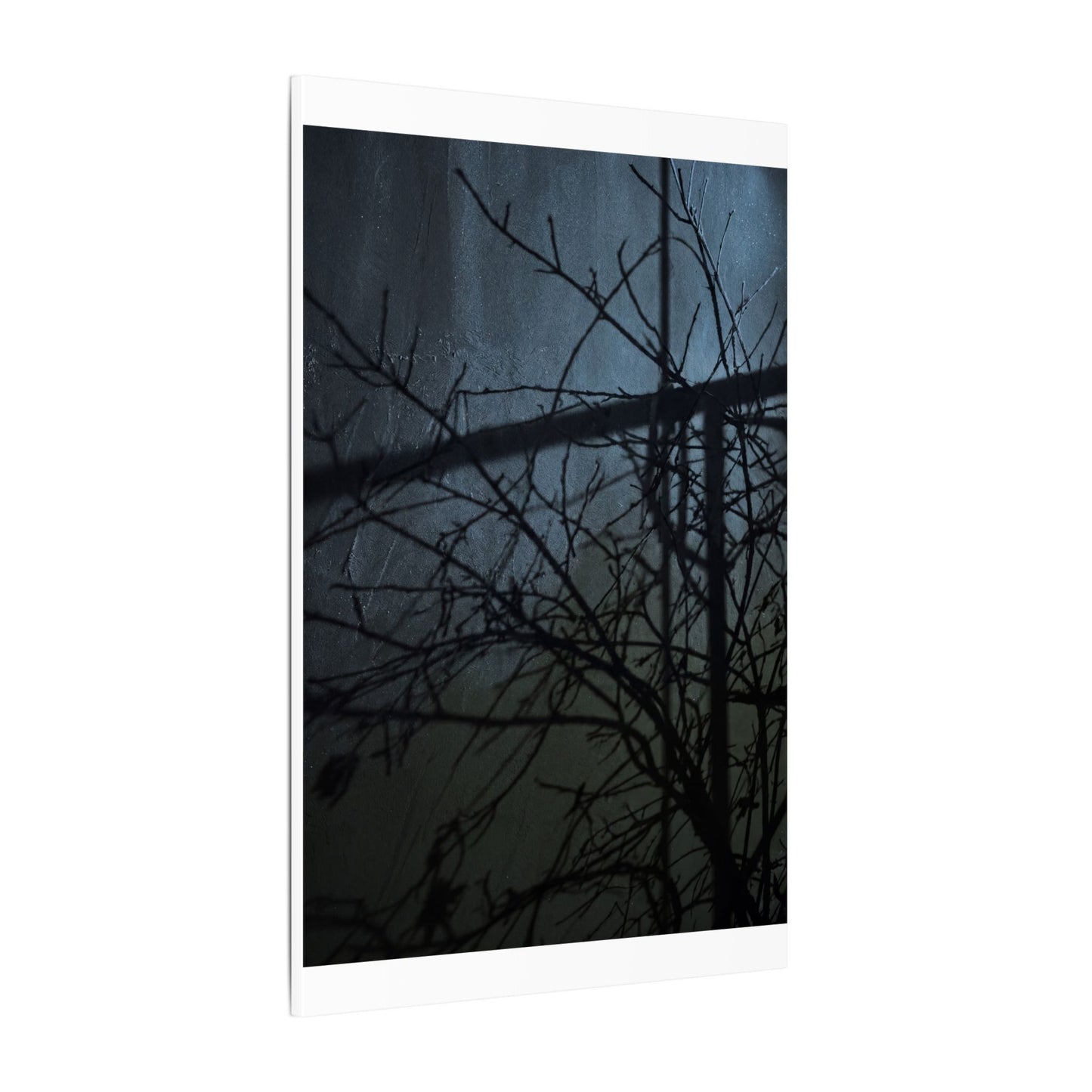 Moonlight Shadow Play Canvas Art - Dark Japandi Shibui