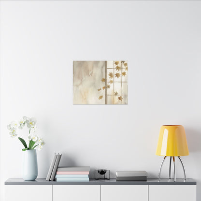 Warm Shoji Screen Canvas Art - Watercolor Japandi