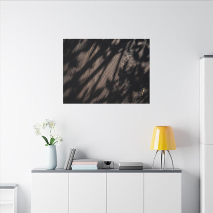 Shadow Play Summer Canvas Art | Dark Japandi Moody Design