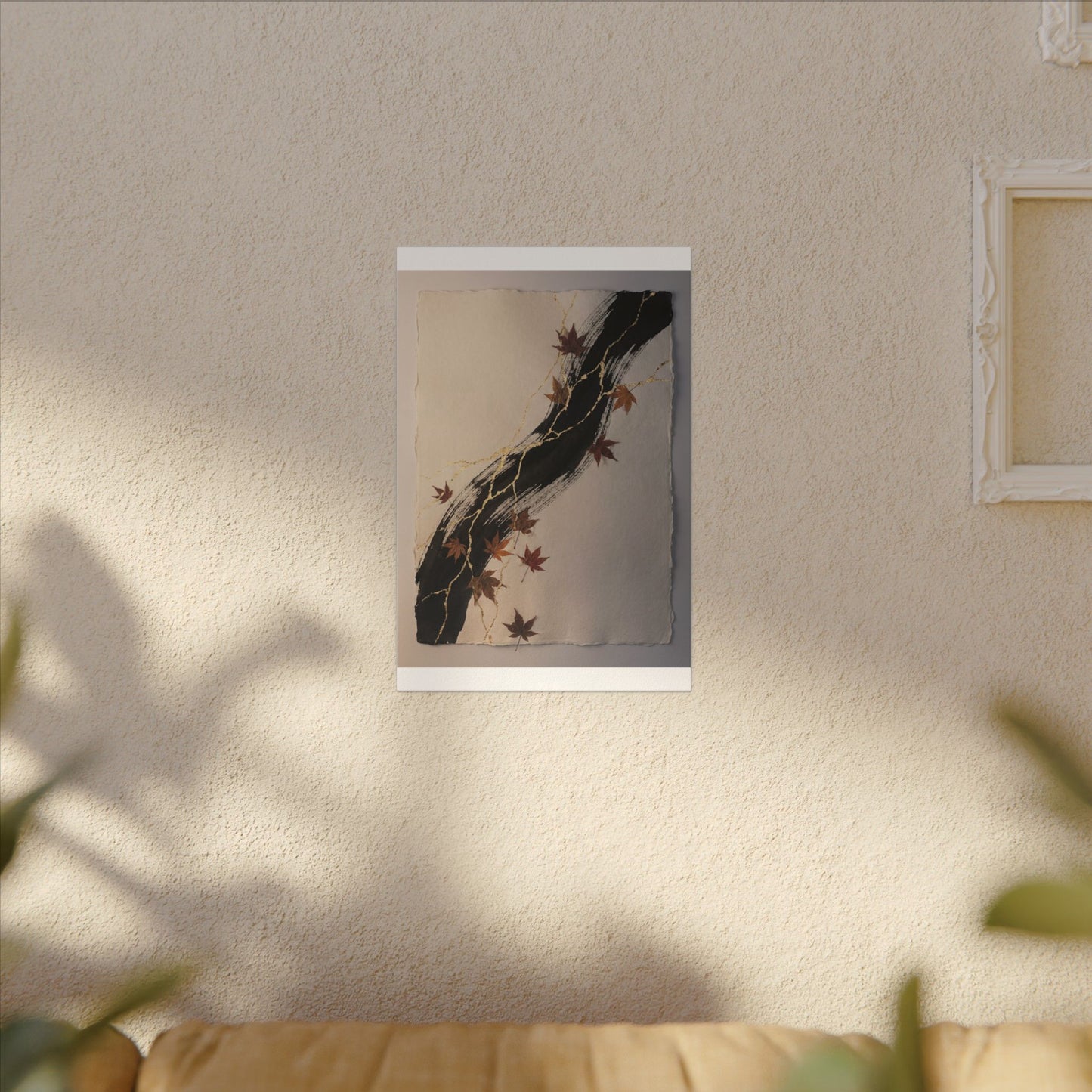 Dawn Ink Brushstroke Canvas Art - Kintsugi Ma