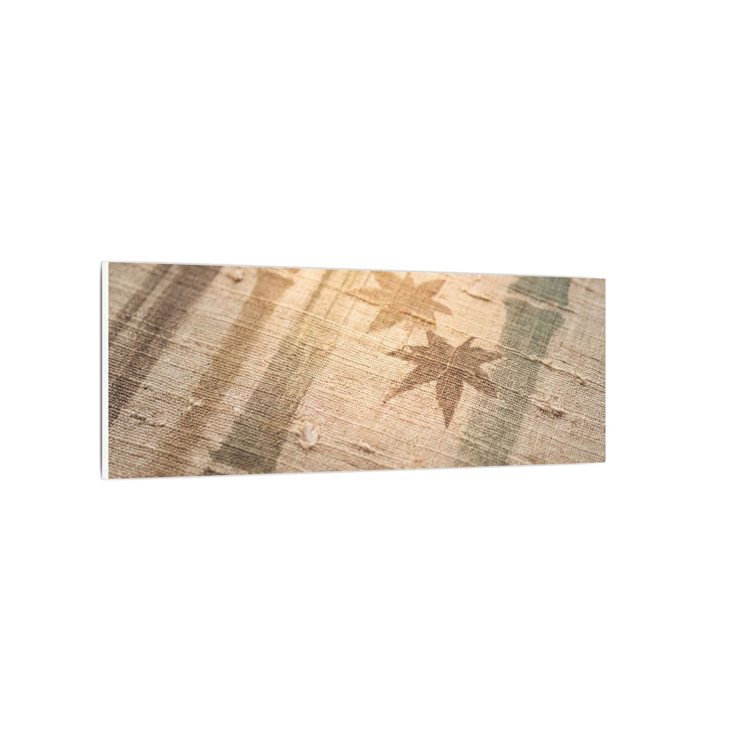 Autumn Bamboo Grove Japanese Pattern Canvas Art | Neutral Decor