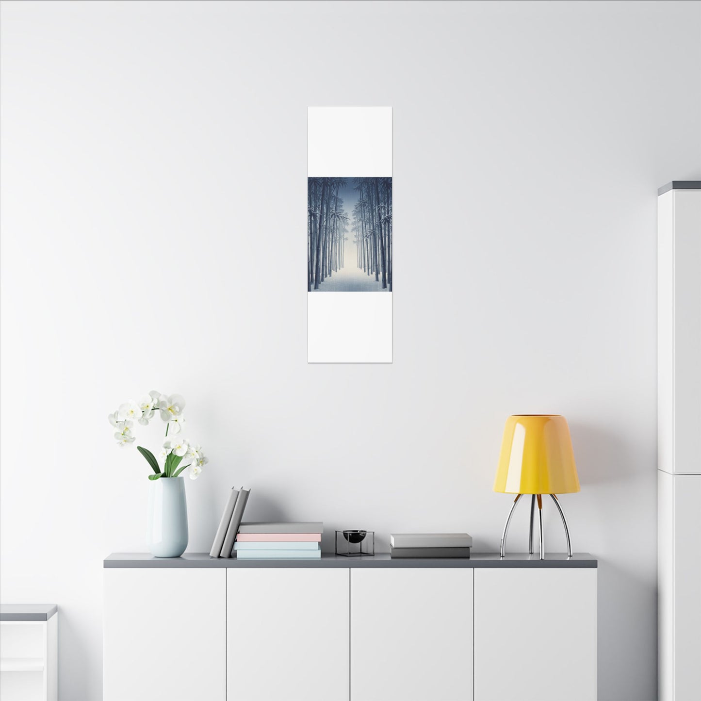 Bamboo Grove Canvas Art | Winter Zen Ukiyo E Inspired Art