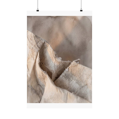 Winter Paper Fold Watercolor Wall Art Print | Elegant Decor