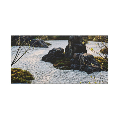 Zen Tea Ceremony in Golden Hour | Karesansui Canvas Art