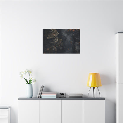 Stone Lantern Canvas Art | Autumn Japandi Texture Art
