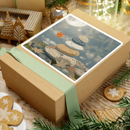 Earthy River Stones Sticker - Japanese Pattern Japandi