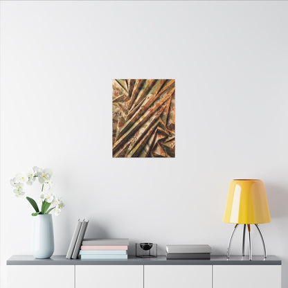 Paper Fold Autumn Canvas Art | Japandi Earthy Design