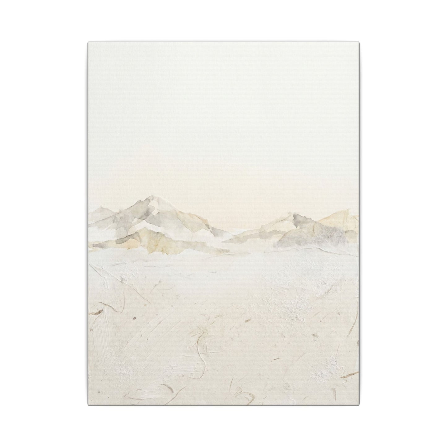 Mountain Mist Winter Canvas Art | Japandi Warm Design
