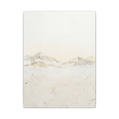 Mountain Mist Winter Canvas Art | Japandi Warm Design