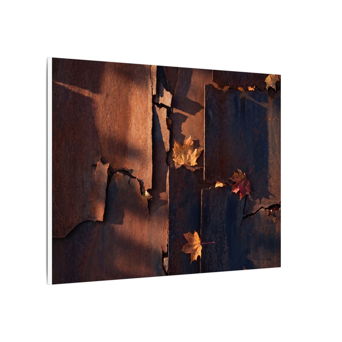 Seijaku Rust Patina Canvas Art - Dark Japandi Shadow Zen