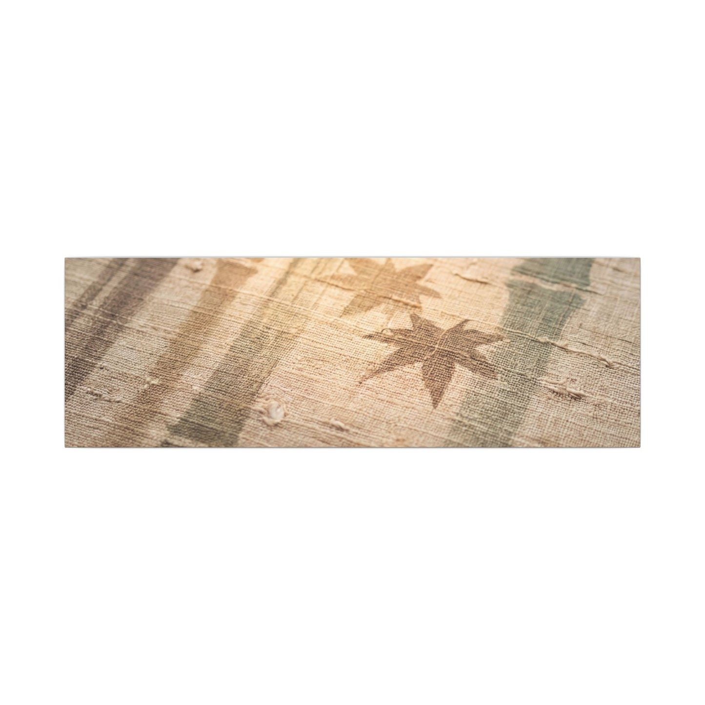 Autumn Bamboo Grove Japanese Pattern Canvas Art | Neutral Decor