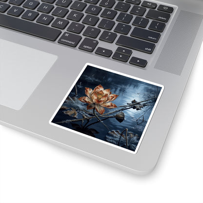 Fukinsei Lotus Flower Sticker - Kintsugi Broken Beauty Art Print