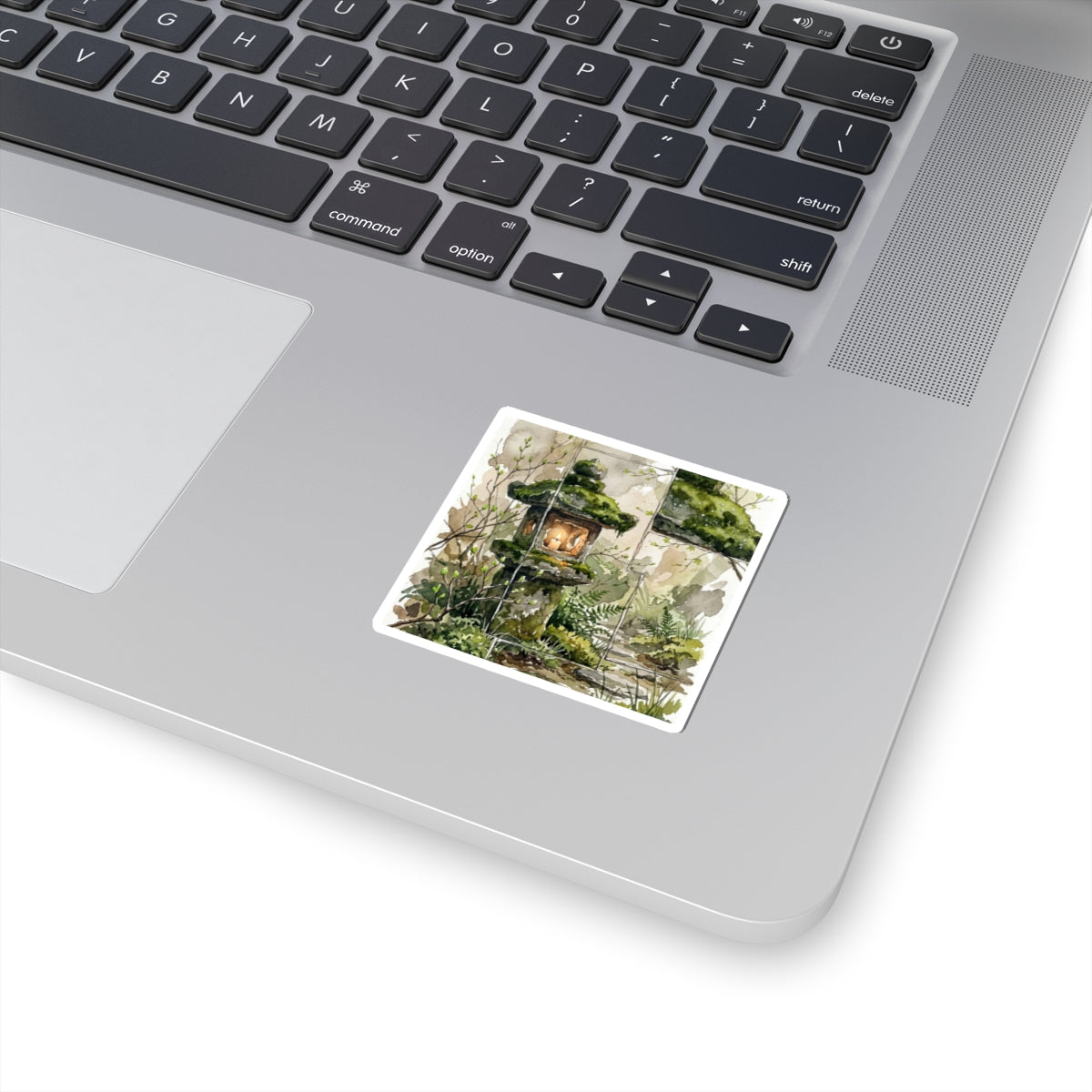Stone Lantern Sticker | Spring Japandi Watercolor Art