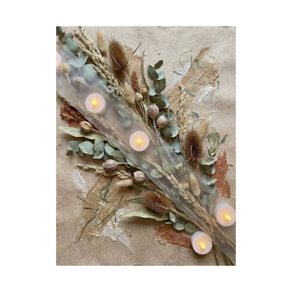Dried Flowers Wall Art Print | Winter Japandi Texture Art