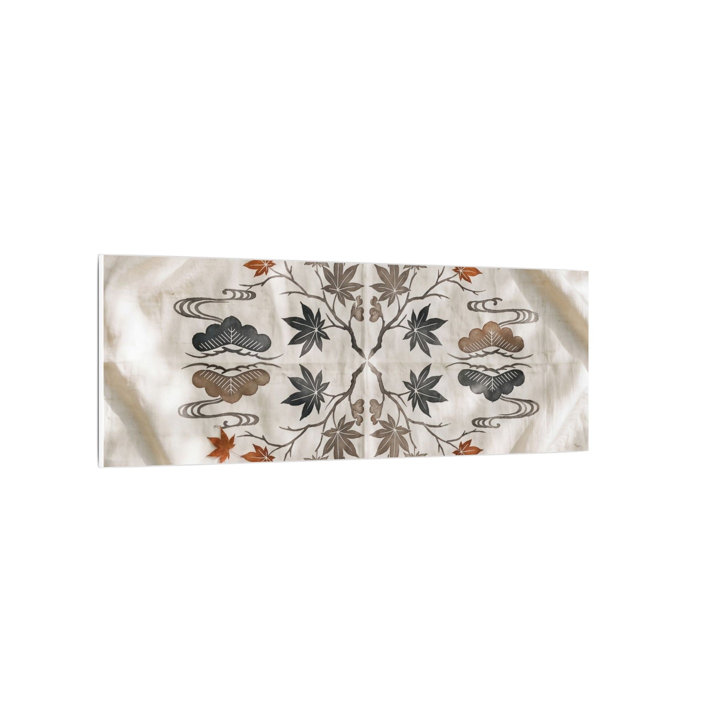 Elegant Silk Drape Canvas Art - Japanese Pattern Japandi