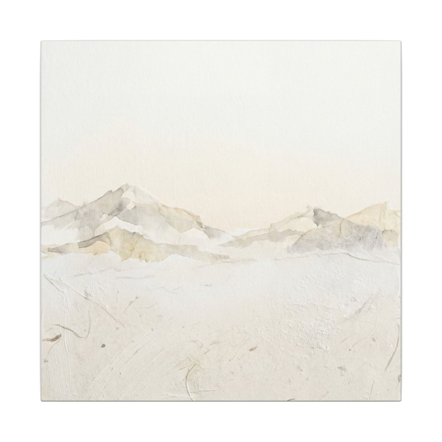 Mountain Mist Winter Canvas Art | Japandi Warm Design