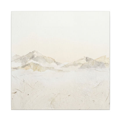 Mountain Mist Winter Canvas Art | Japandi Warm Design