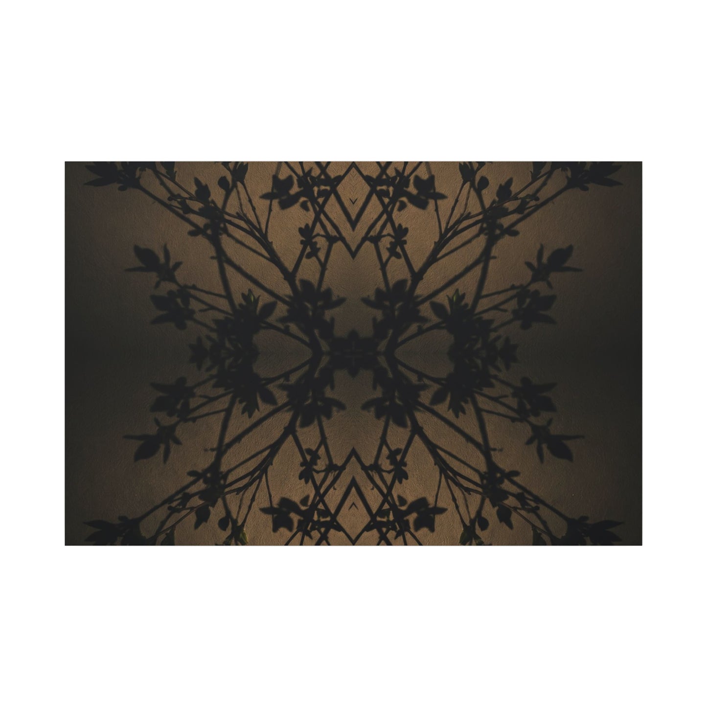 Golden Hour Shadow Play Canvas Art - Dark Japandi Seijaku