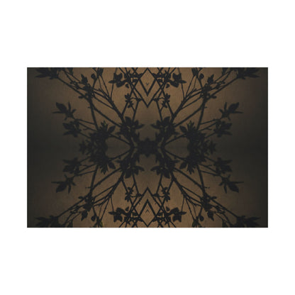 Golden Hour Shadow Play Canvas Art - Dark Japandi Seijaku