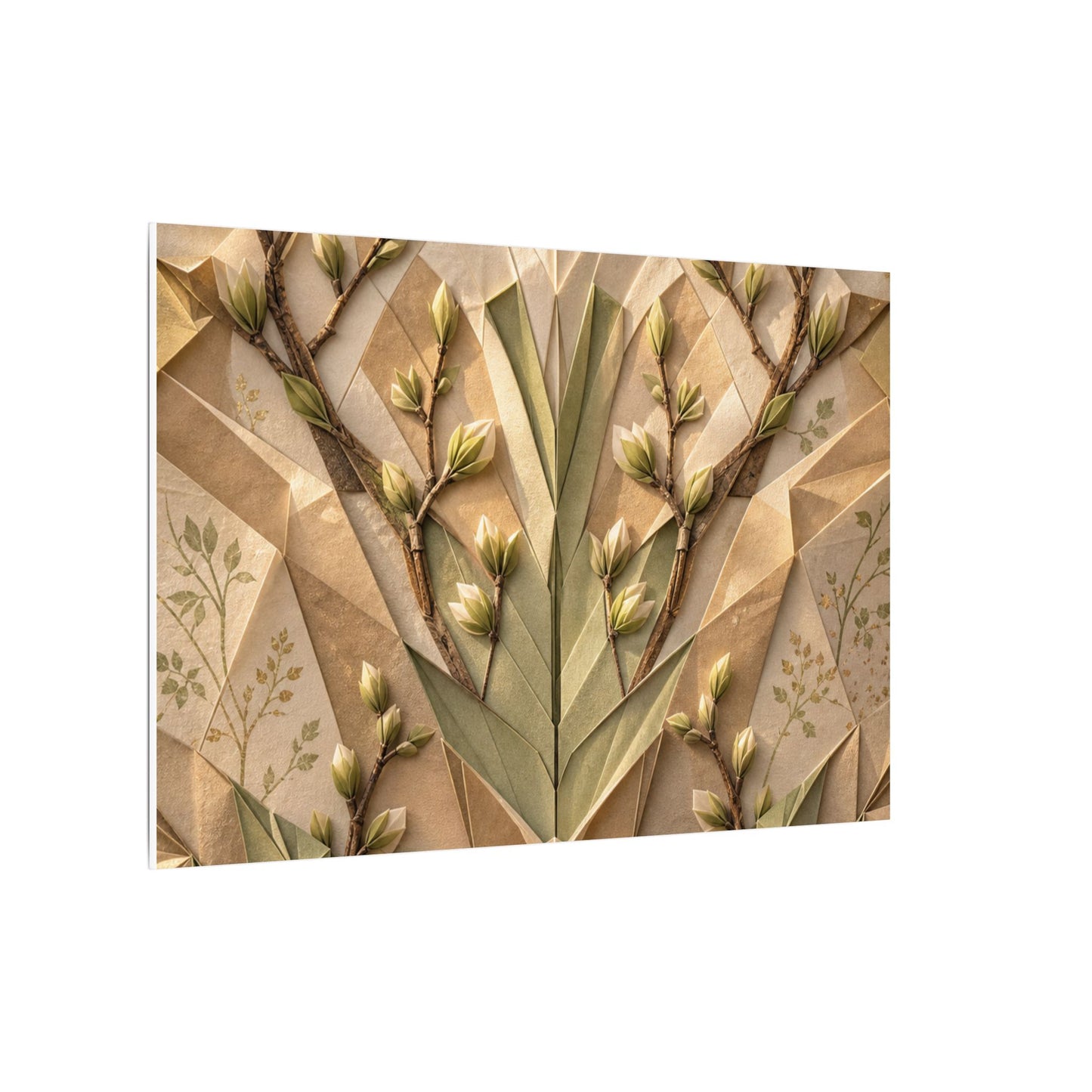 Kanso Paper Fold Canvas Art - Japandi Japanese Pattern