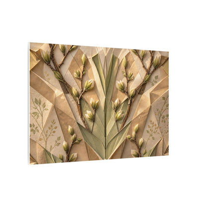 Kanso Paper Fold Canvas Art - Japandi Japanese Pattern
