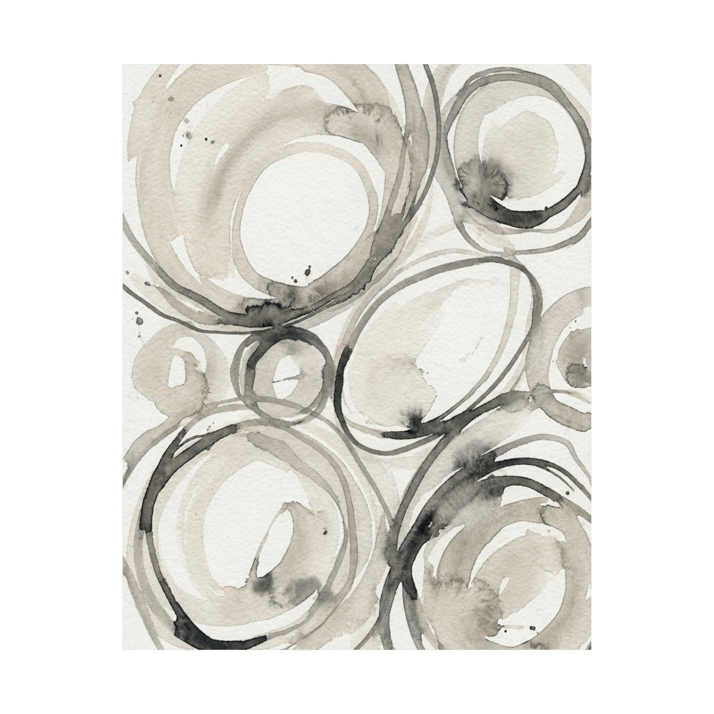 Handcrafted Feel Japandi Watercolor Wall Art Print