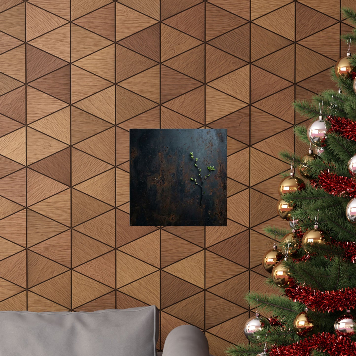 Luxurious Rust Patina Wall Art Print - Moody Minimal Dark Japandi